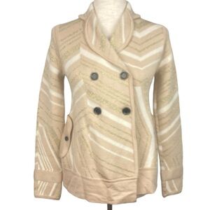 DVF  Metallic Stripe Double Breasted Knit Cardigan Sweater - Size S/M